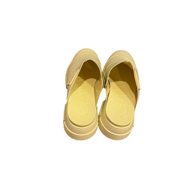 GANNI City Round-Toe Low-Heel Mules Yellow - Picture 3 of 7